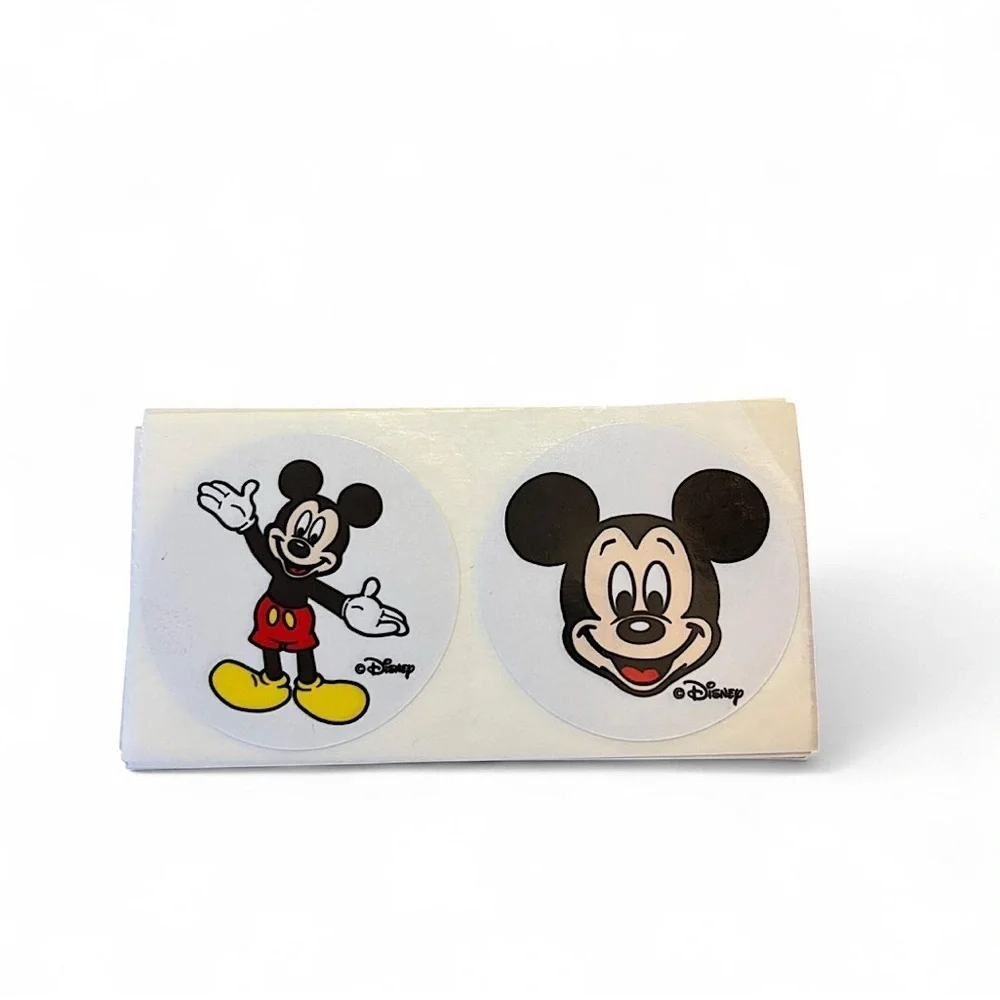 VTG 80s Walt Disney World Mickey Mouse Stickers Lot 20 Sheets 40 Stickers Total